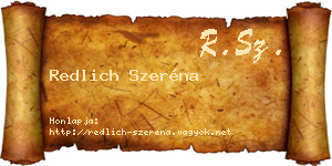 Redlich Szeréna névjegykártya